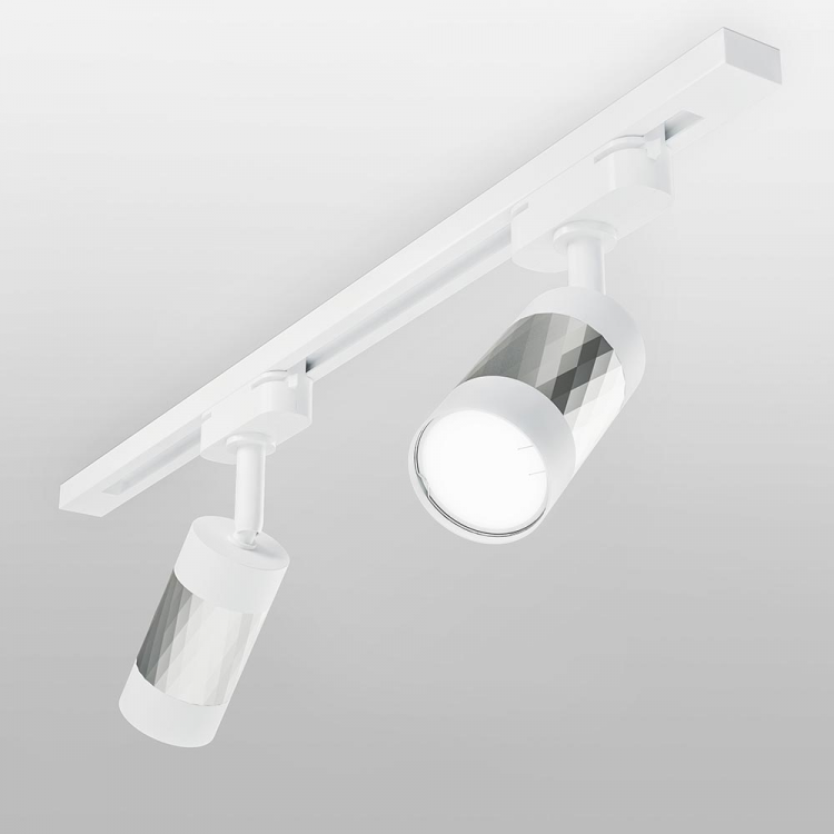 Трековый светильник Elektrostandard Mizar GU10 Белый/серебро (MRL 1007) однофазный