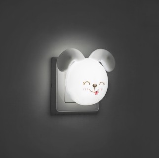 Светильник ночник Feron FN1167 4LED 0.5W 220V "зайчик" белый