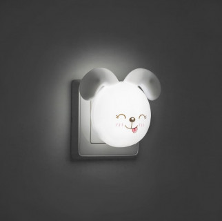 Светильник ночник Feron FN1167 4LED 0.5W 220V "зайчик" белый