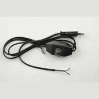 Сетевой шнур с вилкой и выкл. Uniel UCX-C30/02A-170 Black диммером