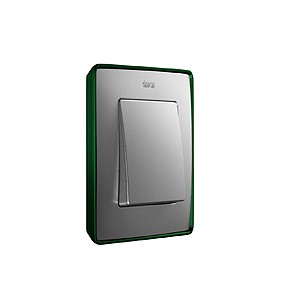 Simon 82 Detail Рамка 1-ая основание зеленый-алюминий металл  8201610-253