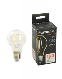 Лампа светодиодная Feron.PRO LB-1106 Шар E27 960LM 6W 175-265V 2700K