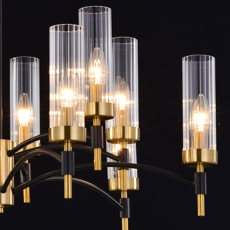 Люстра SNEHA (ILLUMICO) IL5177-6+6PLS-29 BRASS TUBO