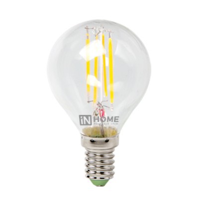 Светодиодная лампа ASD LED-Шар-deco 7Вт 230В Е14 3000К 630Лм прозрачная IN HOME