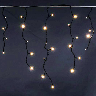 Бахрома светод. 5*0,6м (180LED) A-056AR WW провод черный, тепло-белая, влазозащ.