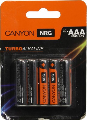 CANYON NRG Alkaline battery AAA LR03 (S6ALKAAA10) мизинчиковая (1шт.)