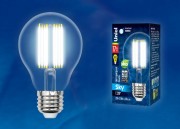 Лампа светодиодная  Uniel LED-A70-17W/4000K/E27/CL  PLS02WH 4000K серия Sky  форма "А" прозрач.