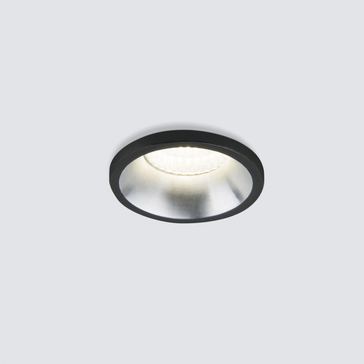 Встраиваемый светодиодный светильник Elektrostandard 15269/LED 3W SN/BK сатин/никель / черный