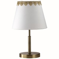 Настольная лампа LUMION 2998/1T  бронза/декор.стекло/ткань