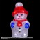 Акриловая фигурка 3D светодиодная "Снеговик" H20*D13см батареек AA (2 шт. не в компл) 603-F