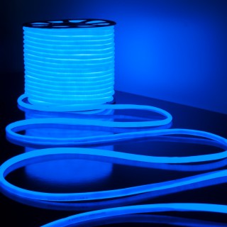Гибкий NEON LS003 9.6W 144Led IP67 16mm круглый, синий 50м.