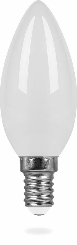 Лампа  FERON LB-66 4LED(7W) 230V E14 2700K свеча матовая (547)