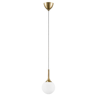 813012 Подвес GLOBO 1х40W E14 gold/white