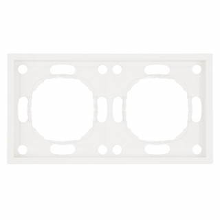 Рамка 2-местная серия Эмили PFR00-5002-01 белый фарфор, soft touch