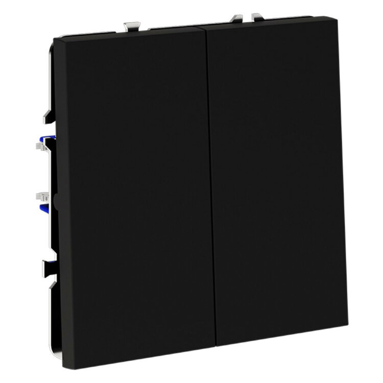 Voltum S70 Выключатель 2-кл Черный матовый