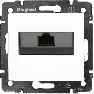 Legrand Valena Розетка комп (RJ45) 1-ая 5кат. UTP белая 774238