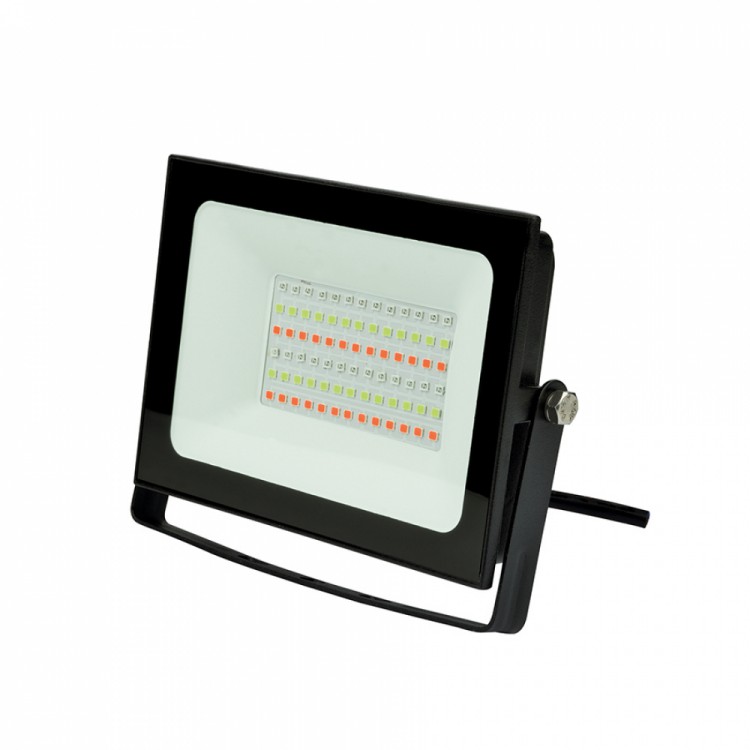 Прожектор светодиодный Uniel ULF-F60-30W/RGB IP65 200-240В BLACK многоцвет + пульт