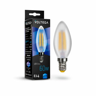 Лампа светод. Voltega Crystal Candle matt 6W 2800K E14 7044