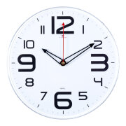 Часы настенные круг 25см основание белое "Классика" "Рубин" 2524-005