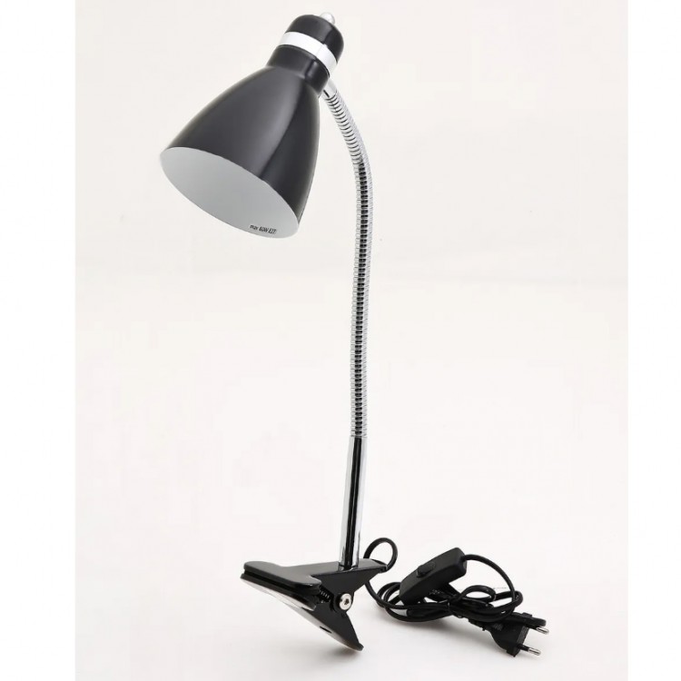 Настольная лампа HТ-102 (B, черный, на прищепке, 45,5 см, Е27, 60Вт, 220Вт)