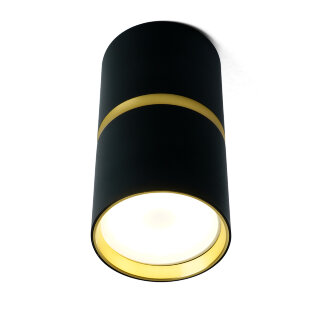 Светильник накладной Feron ML186, GU10 35W, 230V, IP20, черный золото 55*55*100