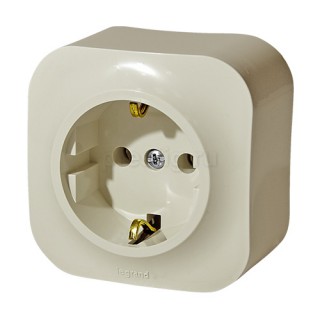 Legrand Quteo Сл. кость Розетка 1-ая с/з 782241