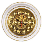 Часы настенные круг 60см  корпус белый с золотом "Молитвы" 6141-111W
