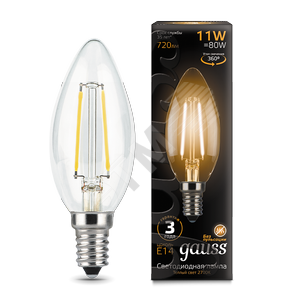 Лампа Gauss LED Filament 11W 103801111 2700K E14 свеча