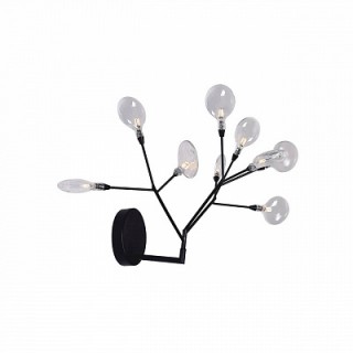 Бра Crystal Lux 1690/409 EVITA AP9 BLACK/TRANSPARENT