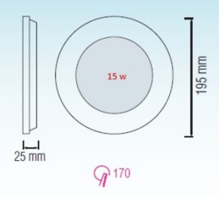 Светодиодная панель HOROZ 15W 4200K