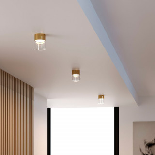Светильник накладной 25047/LED 10W 4000K латунь/проозрачный