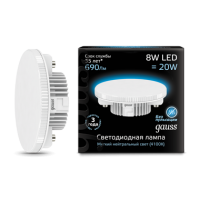 Лампа Gauss LED 108008208 GX53 8W 4100K