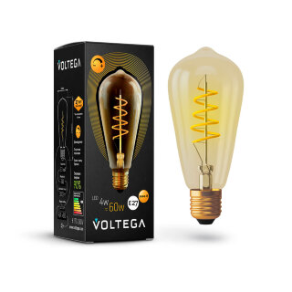 Лампа светод. Voltega LOFT 7077 ST64 4W Е27 2800К диммируемая