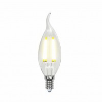 Лампа светодиодная  Uniel LED-CW35-5W/NW/E14/CL/DIM GLA01TR серия Air форма "свеча на ветру"