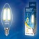 Лампа светодиодная  Uniel LED-C35-5W/WW/E14/CL/DIM GLA01TR серия Air форма "свеча"