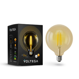 Лампа светод. Voltega LOFT G125 8W E27 2800K Gold (VG10-G125Gwarm8W) DIMM (50190)