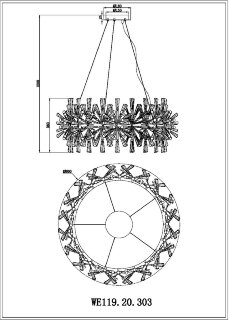 Подвесная люстра Wertmark Floriane WE119.20.303
