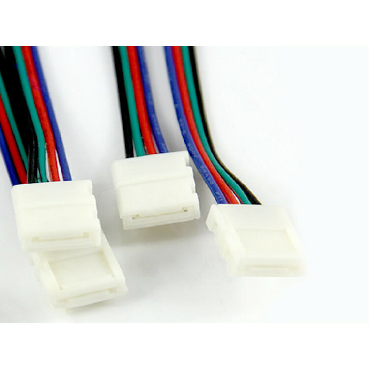 Набор проводов с коннекторами-клипсами д/светод.ленты RGB шириной 10мм
