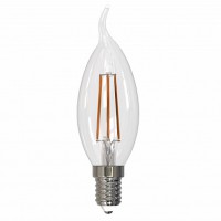 Лампа светодиодная  Uniel LED-CW35-9W/3000K/E14/CL/DIM GLA01TR серия Air форма "свеча на ветру"