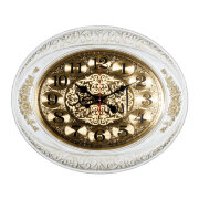 Часы настенные овал 63,5*53,5см  корпус белый с золотом "Молитвы" "Рубин" 6453-006