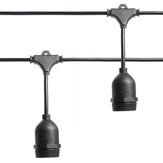 Гирлянда Белт-Лайт Feron CL50-25-1 Евро, 230V IP65 25м черный. на подвесах (не режем)