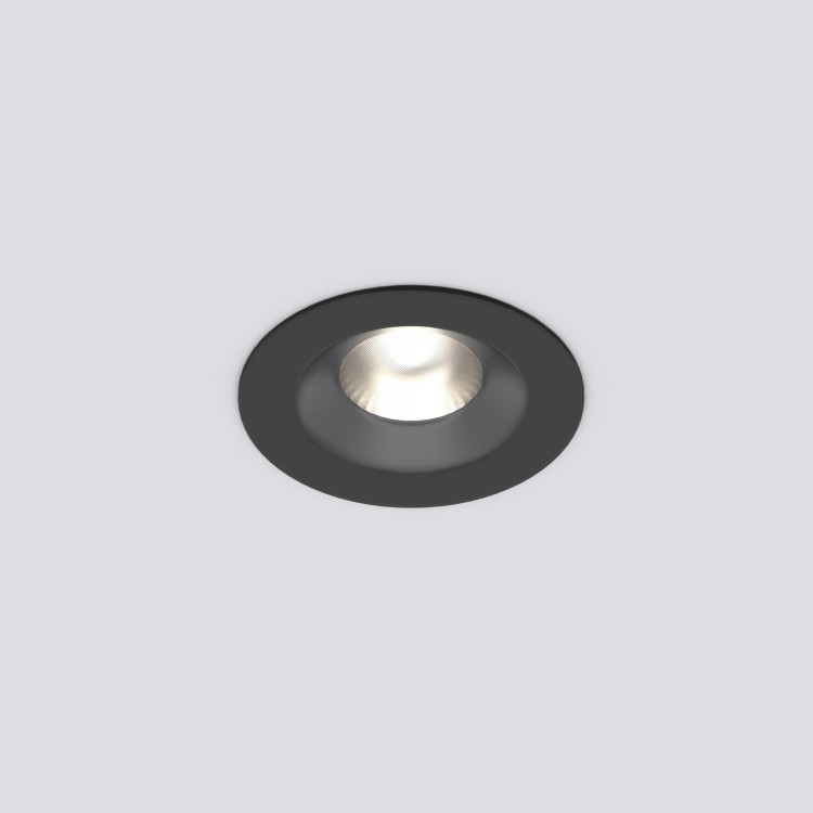 Встраиваемый светодиодный влагозащищенный светильник IP54 Elektrostandard Light LED 3001 (35126/U) черный