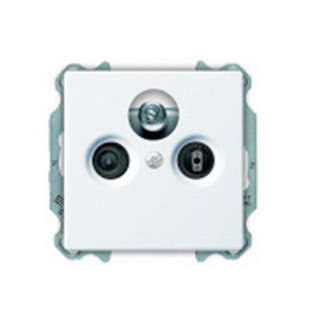 ABB Basic 55 Центральная плата  в кач-ве накл для ТВ-R розеток Белый