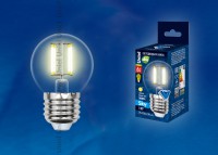 Лампа светодиодная  Uniel LED-G45-6W/NW/E27/CL 4000K серия Sky прозр. (745)