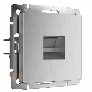 Werkel Розетка интернет 1-ая  RJ-45 Серебряный рифленый W1181009 (WL09-RJ-45)