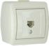 Розетка LEZARD NATA 710-0300-137  телефонная евро крем