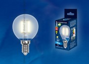 Лампа светодиодная  Uniel LED-G45-6W/WW/E14/FR 3000K серия Sky мат. (028)