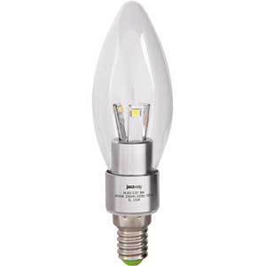 Лампа Jazzway светод. PLED-C37  clear 3W 4000K 250 Lm E14 230/50 (Уценка)
