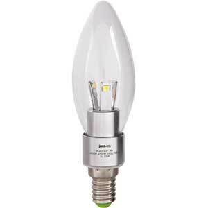 Лампа Jazzway светод. PLED-C37  clear 3W 4000K 250 Lm E14 230/50
