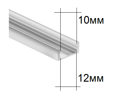 Профиль д/светодиод.ленты MIC-2000 Geniled накладной тонкий   16*7*2000 M16 ст.